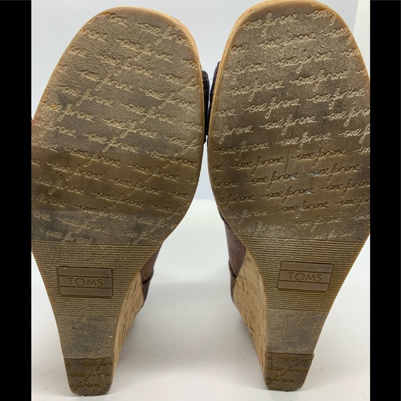 Toms Copper Metallic Open Toe Espadrilles sz 7 - Picture 6 of 7